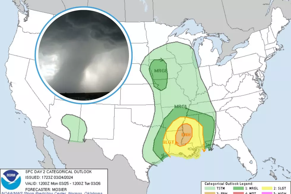 Dangerous Storms Monday in East Texas, But a Pretty Easter Awaits