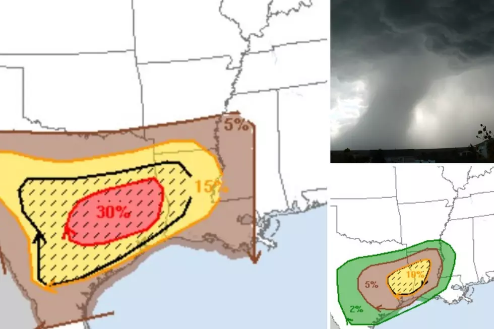 East Texas in The Target Zone of Alarming Tornado, Hail Threat