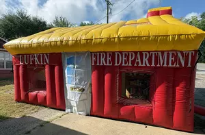 Firefighters in Lufkin Introduce An Inflatable House to Teach Safety