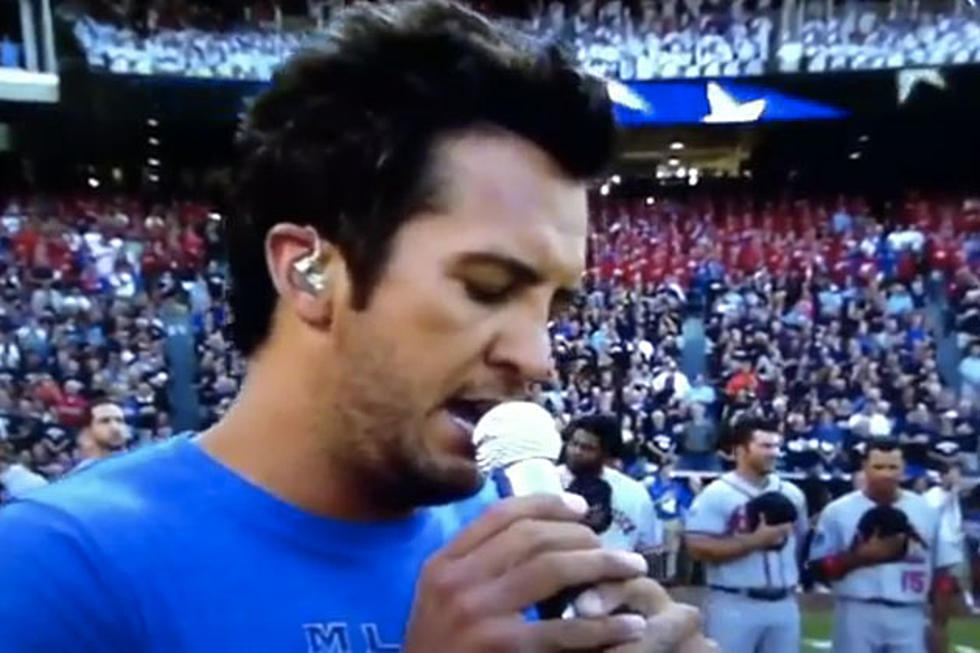 Luke Bryan Apologizes For Cheat Sheet While Singing The National Anthem [POLL]