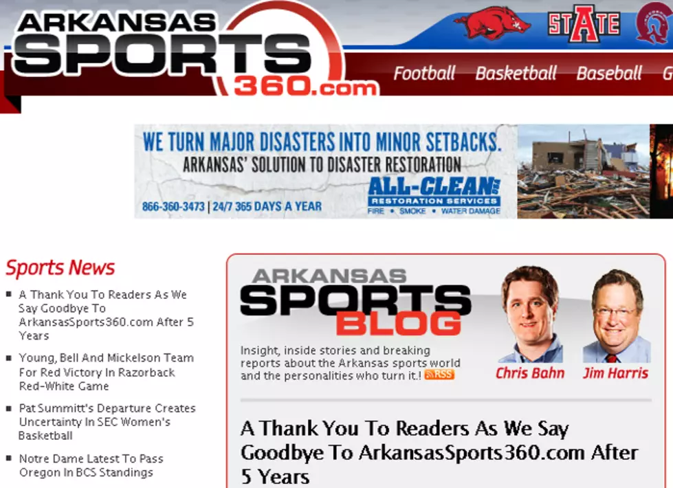 Arkansas Sports Web Site Shutting Down