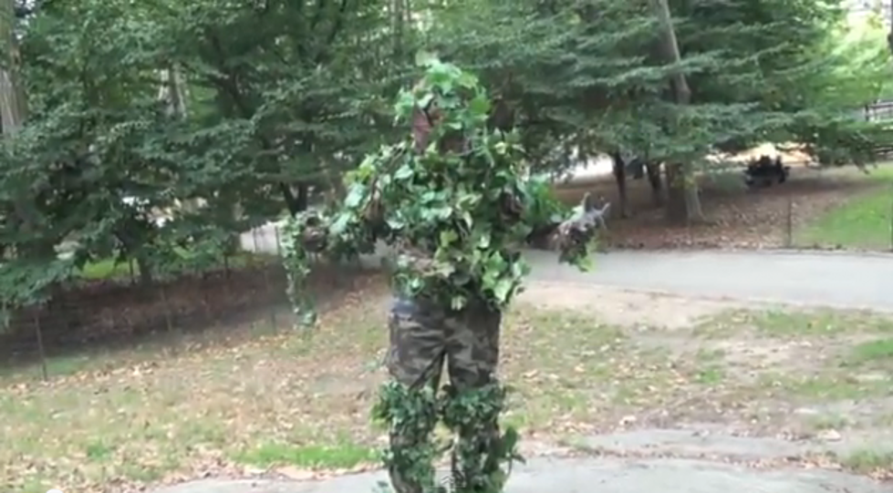 Bush Man Scares People in Park [VIDEO]