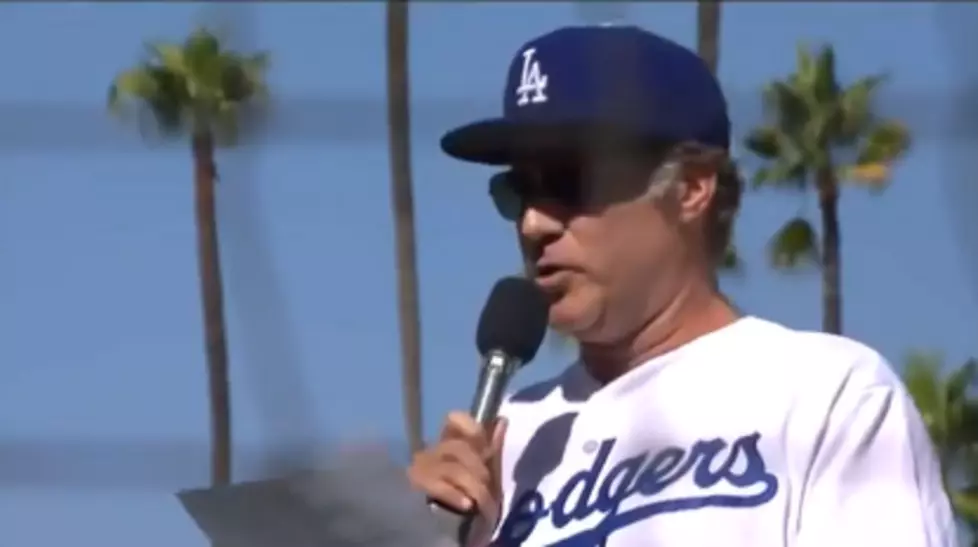 Will Ferrell Introduces Starting Line-up at Dodgers Game [VIDEO]