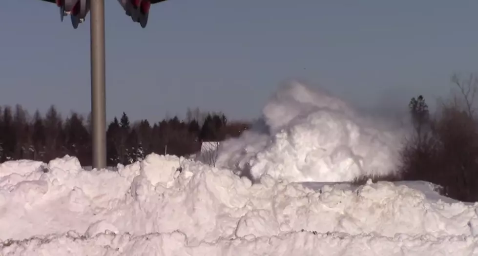Train Disappears as it Plows Through a Ton of Snow! [VIDEO]