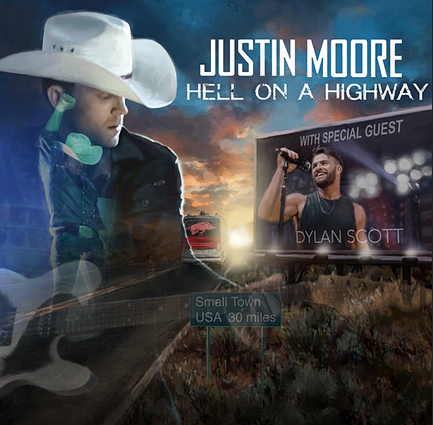 Justin Moore Kicks Off &#8216;Hell on a Highway Tour&#8217; in Monroe, LA Oct. 13
