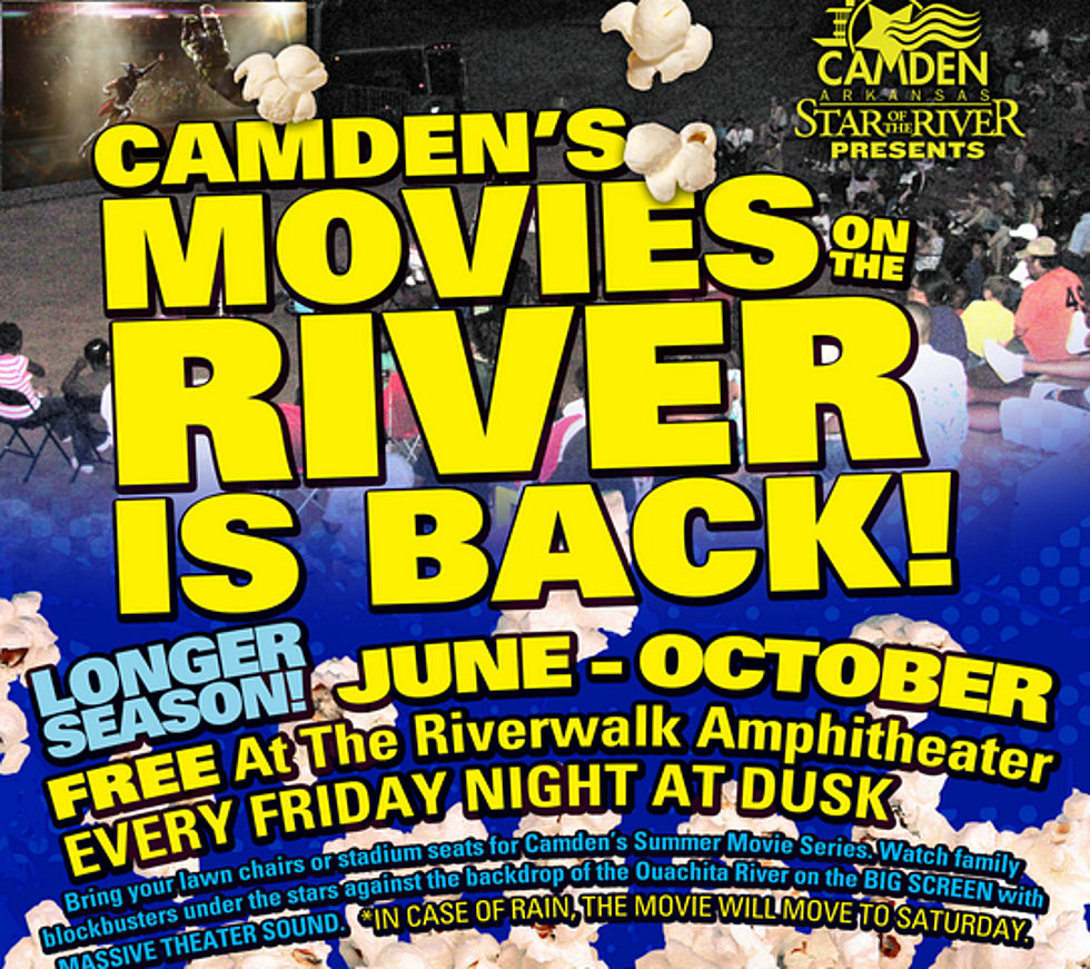 Movies on the River in Camden, Arkansas June 1-Aug. 17