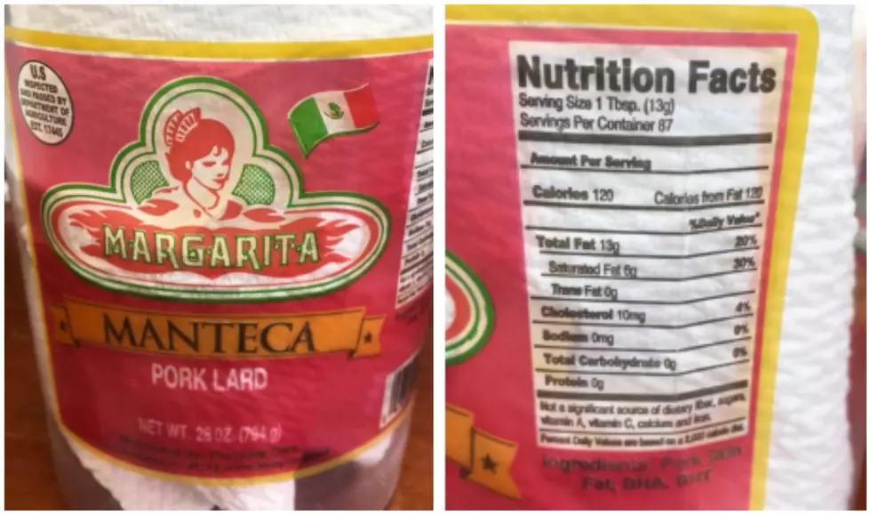 USDA Recalls Margarita Manteca Pork Lard Product