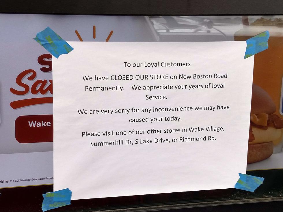 Sonic Drive Inn on New Boston Rd at Robison Rd Closes