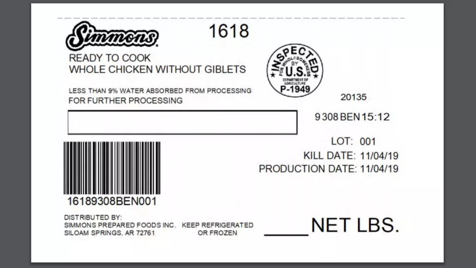 Simmons Prepared Foods Recalls Poultry Products in Arkansas &#8211; Possible Foreign Matter Contamination