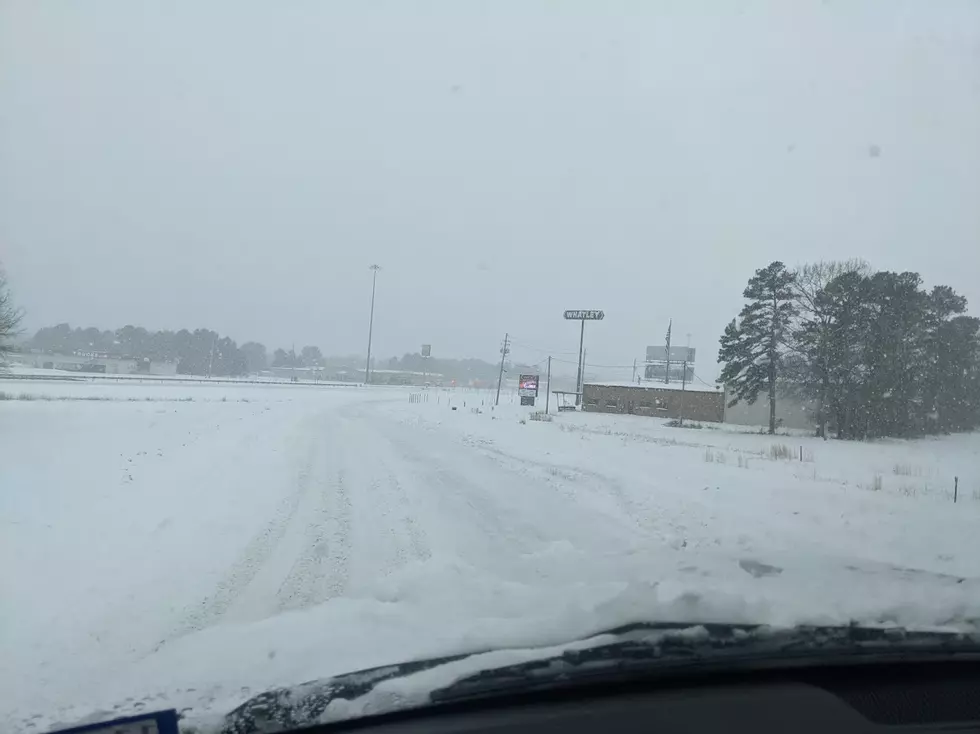 Snowmageddon 2021 - Getting onto the I-30 feeder from Jefferson - JimWeaver