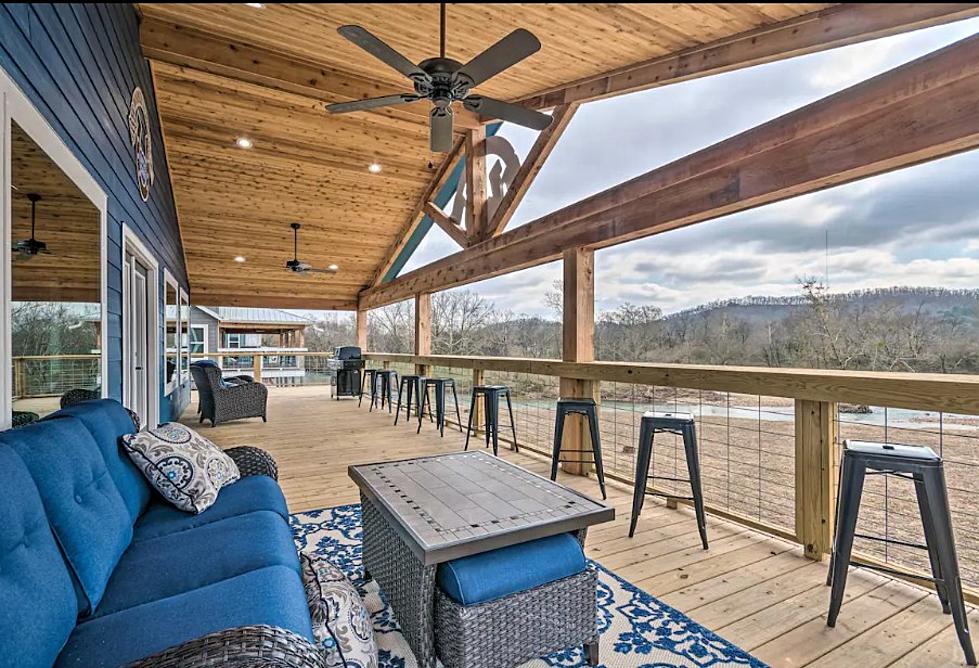 Stay in This $1.4 Million Stunning Arkansas Riverfront Home With Beach Not Far From Texarkana
