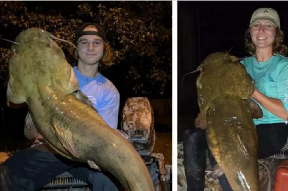 Brother & Sister Reel in Two Gigantic Fish in Arkansas