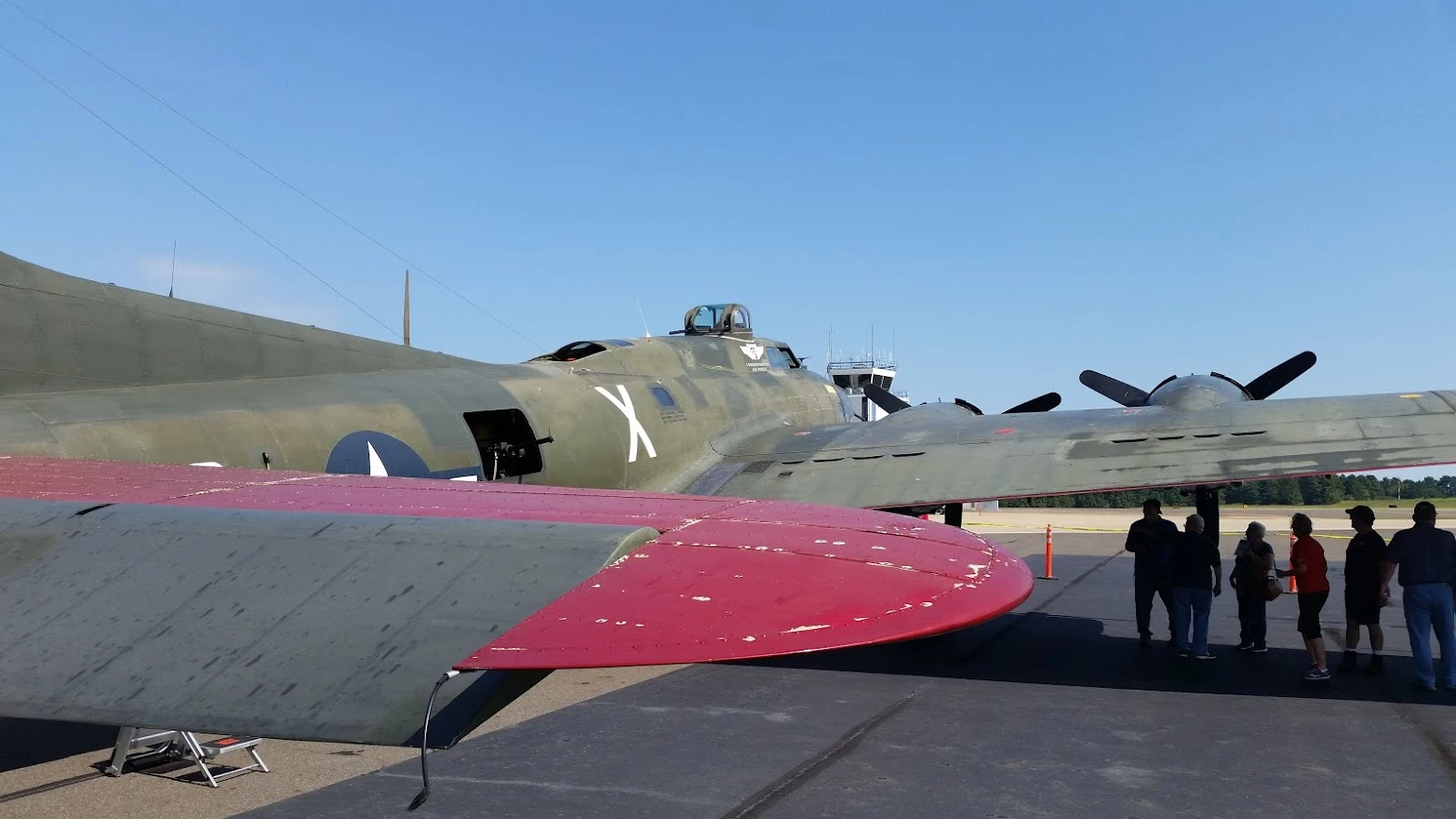 B-17 Texas Raiders tail view - 2016 Texarkana Airport - JimWeaver