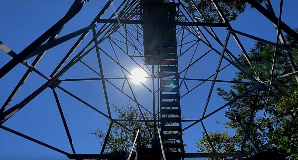 Amazing Birdseye View of Abandoned Fire Lookout Tower in Arkansas