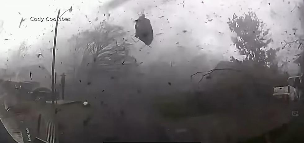 Dashcam Footage of Man Caught in Deadly Arkansas Tornado