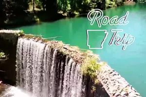 See Stunning Tropical-like Waterfall on Arkansas Lake