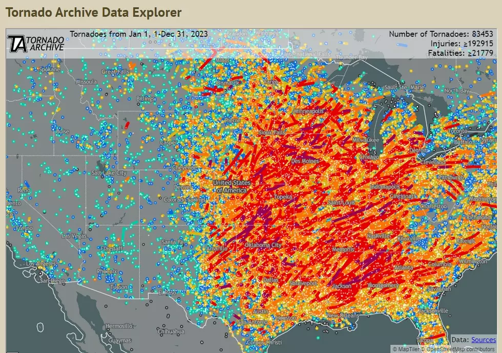 Tornado tracks - all-time - from tornadoarchive.com