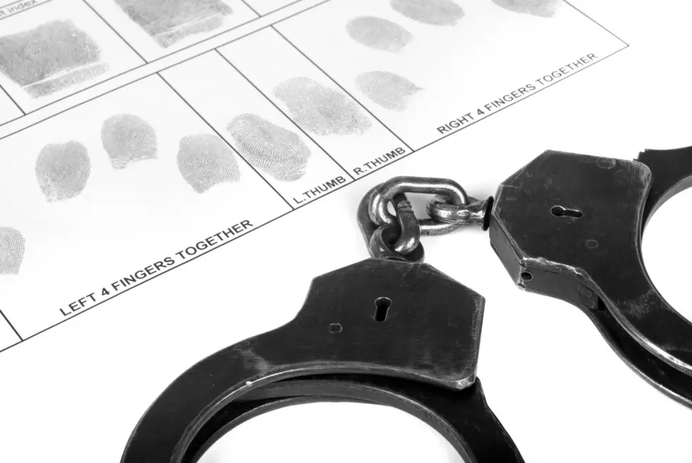 Handcuff and fingerprint