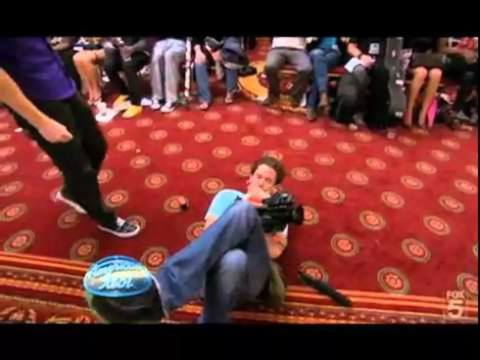 Camera Man Gets Crushed by American Idol Backflip