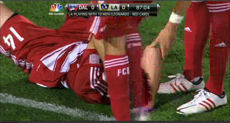 Dallas Soccer Player Gets Hit By Beer Bottle After Scoring Goal [VIDEO]
