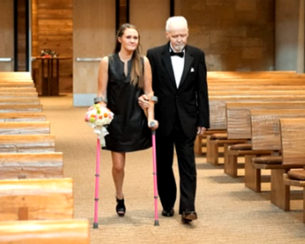 Dying Man Walks Daughters Down the Aisle in Surprise Ceremony [VIDEO]
