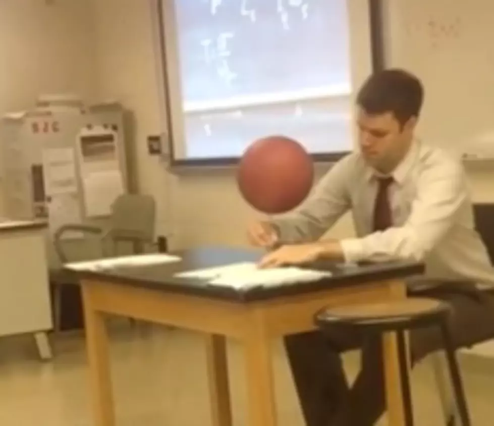 Teacher Shows Off Skills by Spinning a Basketball on a Pencil [VIDEO]