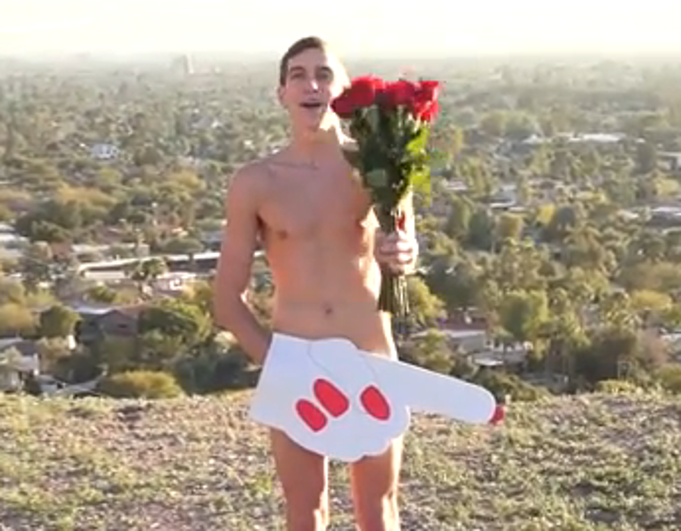 Guy Gets Naked and Asks Miley Cyrus to Prom [VIDEO]