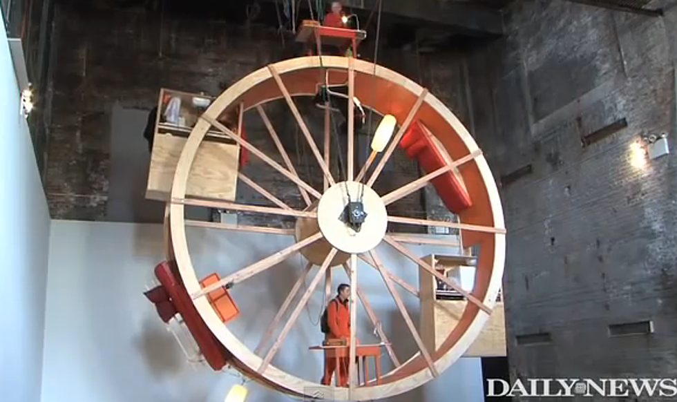 Men Living in Giant Hamster Wheel for the Sake of Art [VIDEO]
