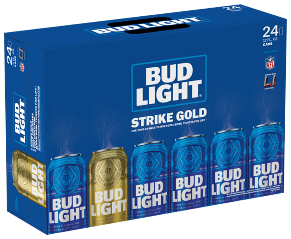 Find a Gold Bud Light Can and You Could Win Super Bowl Tickets for Life