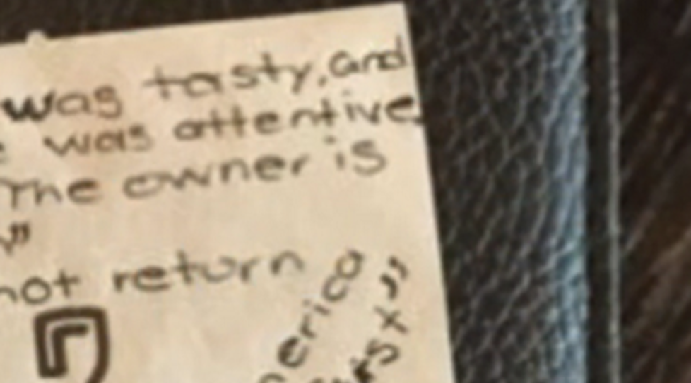 San Antonio Restaurant Owner Troubled by Racist Note on Receipt