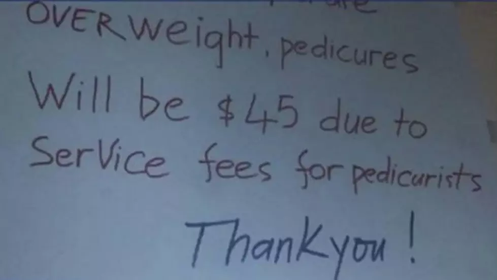 Nail Salon Under Fire for Sign Demanding Overweight Customers Pay More for Pedicures