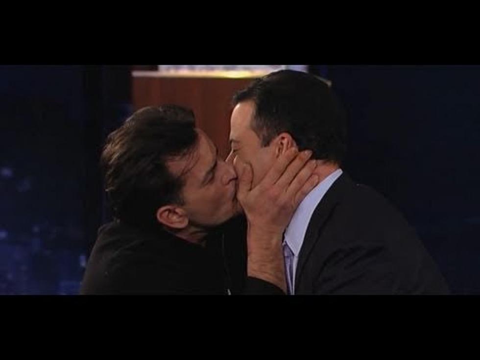 Charlie Sheen Kisses Jimmy Kimmel in Surprise ‘Live’ Interview [VIDEO]