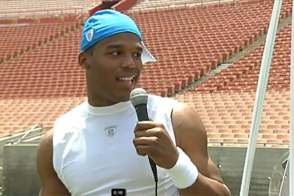 Cam Newton Sings Justin Bieber at Photo Shoot [VIDEO]