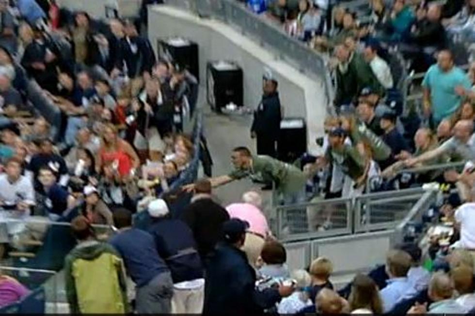 One-Armed War Vet Wows Crowd by Catching Foul Ball [VIDEO]