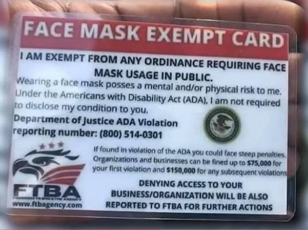 Feds Warn of Fraudulent Face Mask Exempt Cards