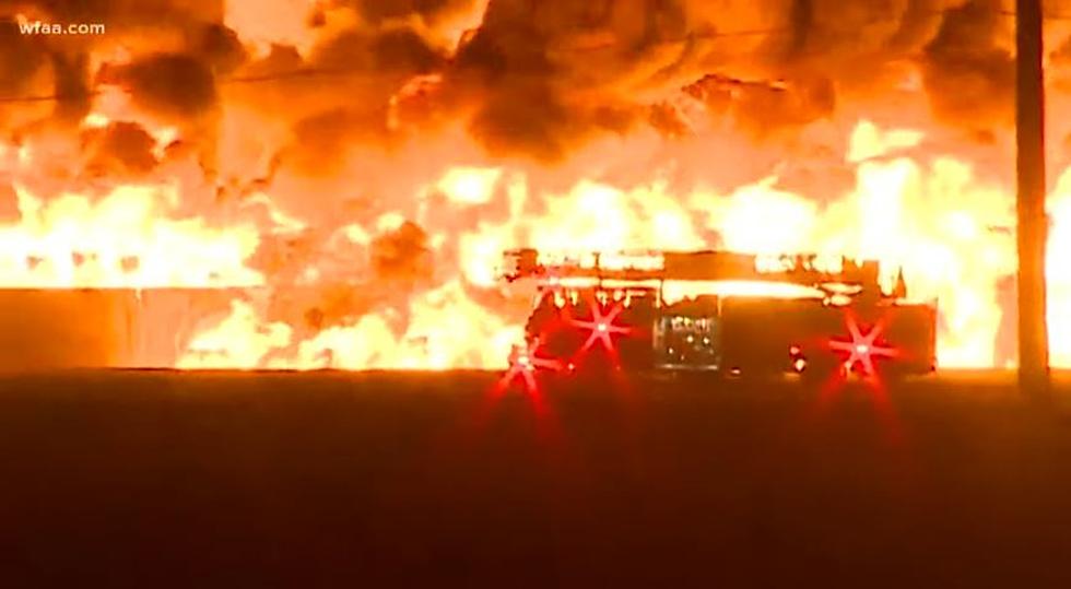 Giant Plastic Fire Overnight at Poly-America in Grand Prairie