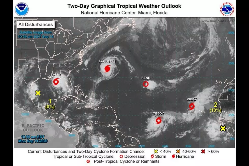 Hurricane Sally is One of Five Active Tropical Systems