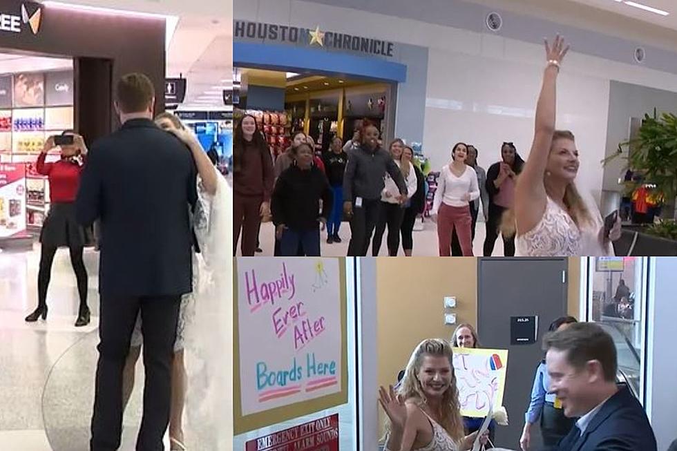 Couple Ties Knot for First-Ever Wedding at Hobby Houston