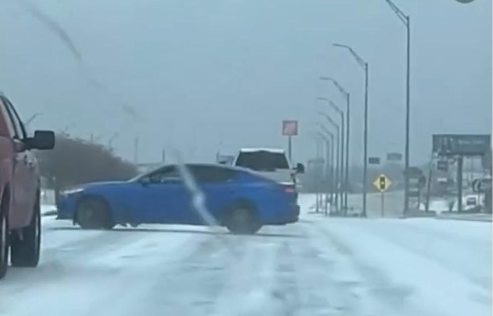 A Video of A Texan Attempting to Drive During Winter Weather
