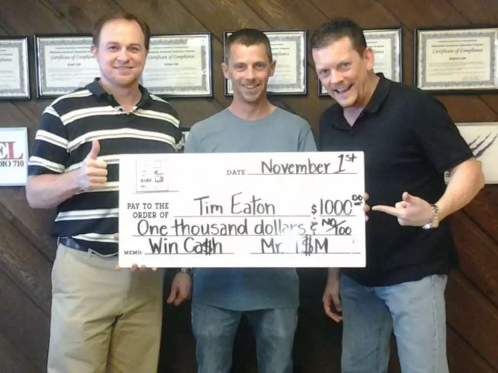 Congratulations to Kiss Country Listener Tim Eaton, Who Won $1,000 Today Just By Tuning In