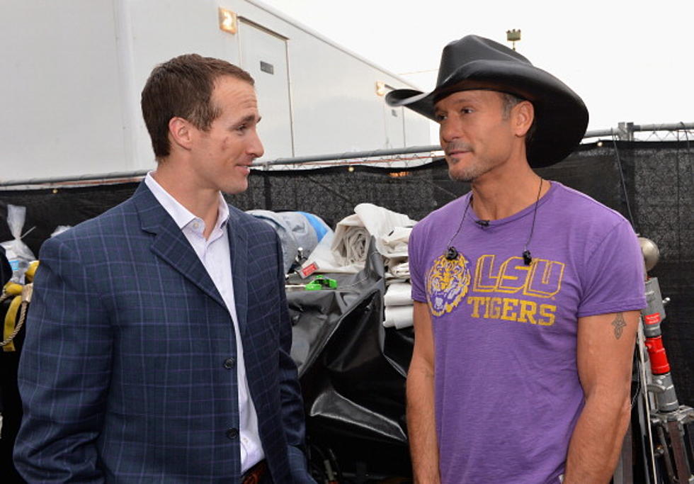 Tim McGraw, Drew Brees, and an LSU T-shirt:  3 of My Favorite Things!