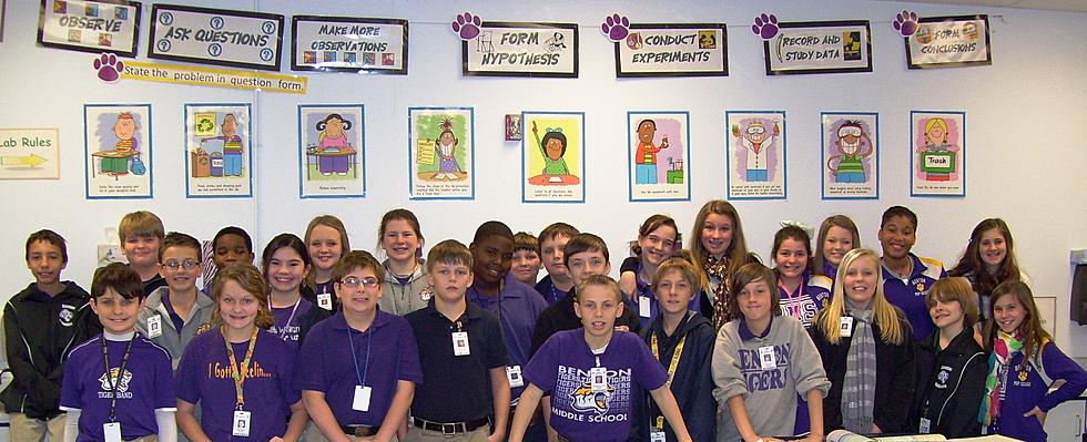Our Kiss “Class of the Day” – Benton Middle School Delivers The Pledge of Allegiance
