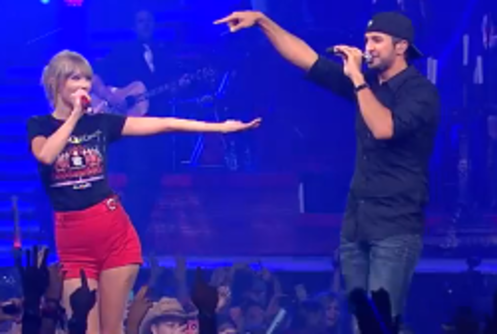Taylor Swift Takes the Stage with Luke Bryan, Rascal Flatts and Hunter Hayes (Video)