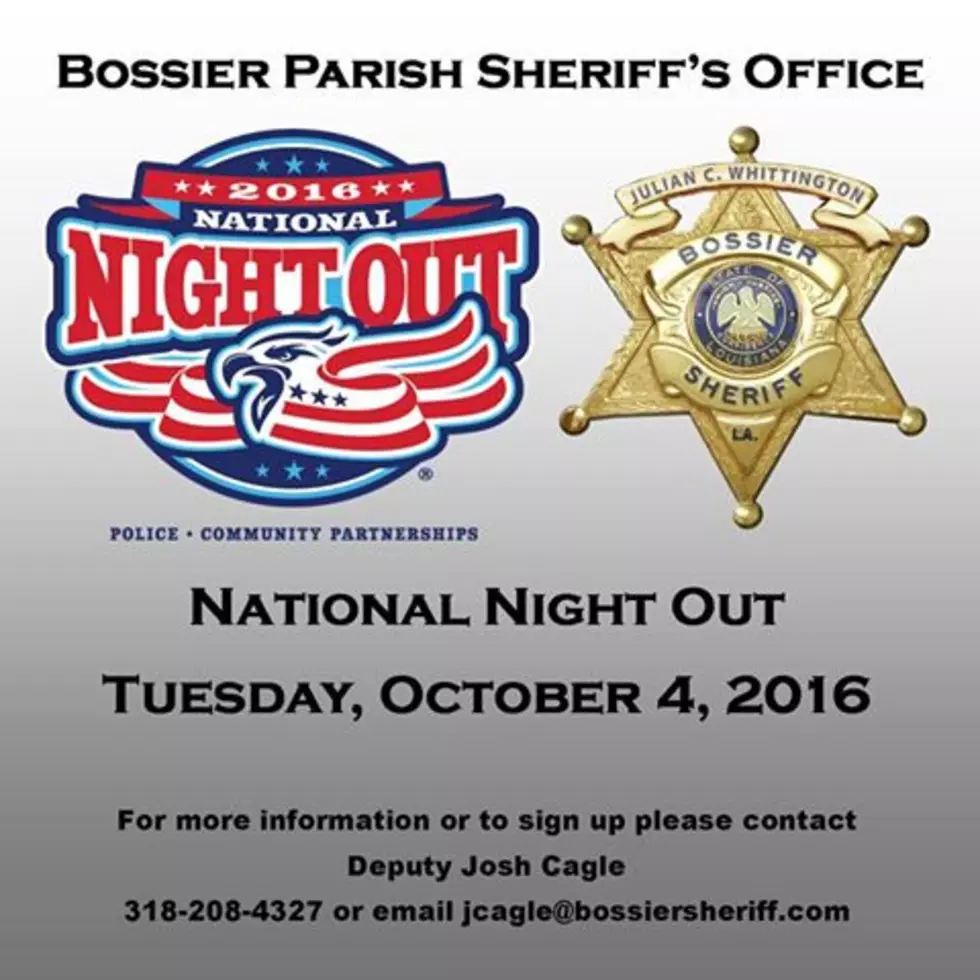 Bossier Parish to Celebrate National Night Out in October