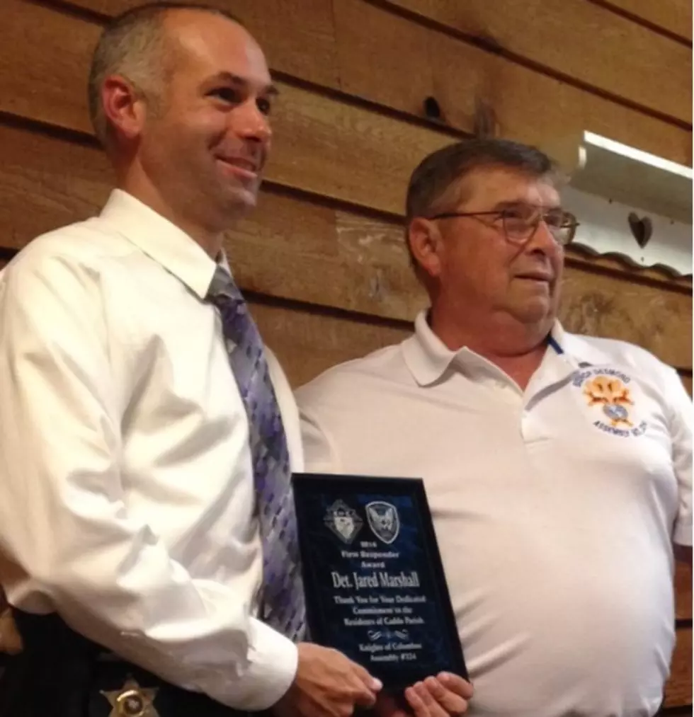 Caddo Sheriff Detective Jared Marshall Receives First Responder Award