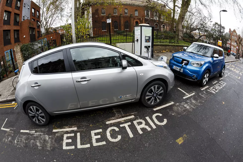 Go Ultra Low Electric Vehicle on charge on a London street