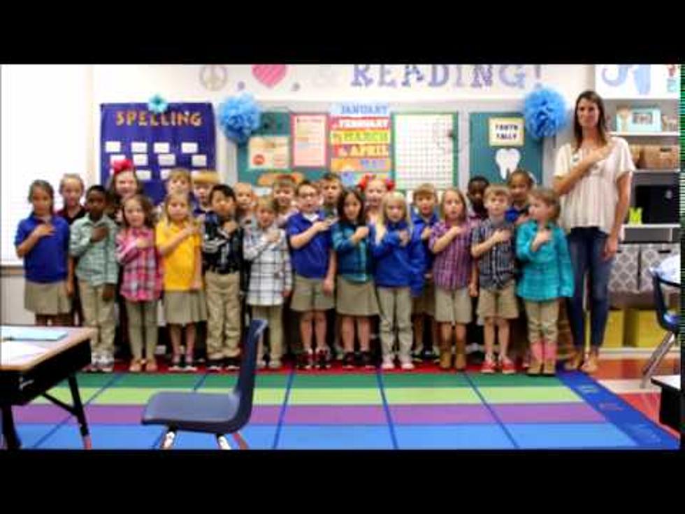 Watch Mrs. Meyer’s 1st Graders at Legacy Elementary Lead Us in the Pledge