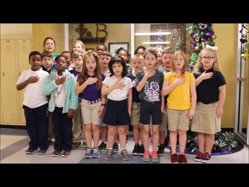 Watch Mrs. Love’s 2nd Grade at Benton Recite the Pledge of Allegiance