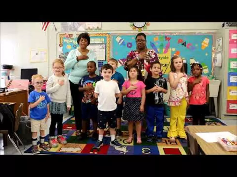 See Mrs. Branch’s Kindergarten and 1st Grade at Blanchard ES Recite the Pledge