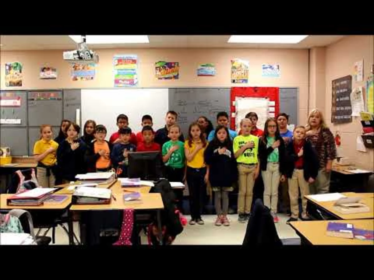 Watch Ms. Grant's 4th Grade at Elm Grove Lead us in Pledge